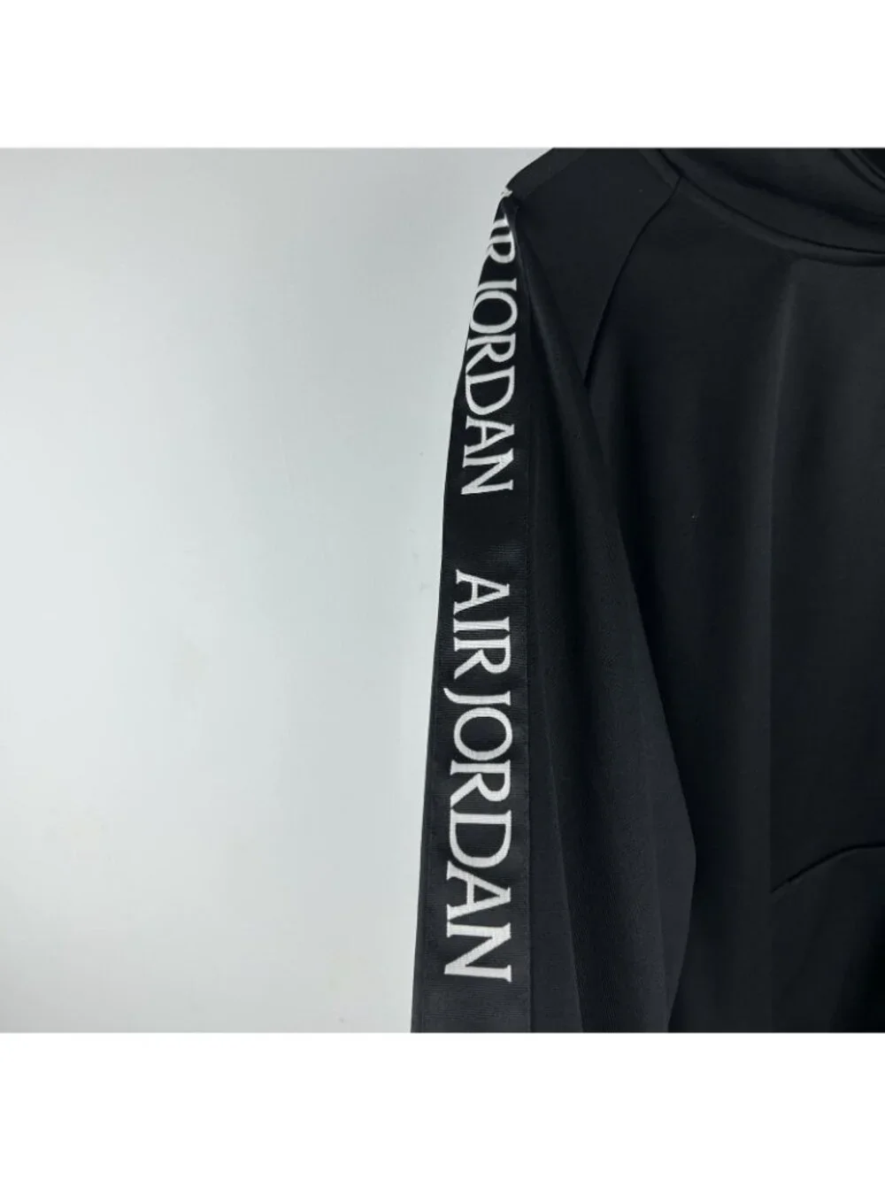 Y2K NIKE Air Jordan Jacket Men's Xxl Black Logo Tape Full Zip Warmup